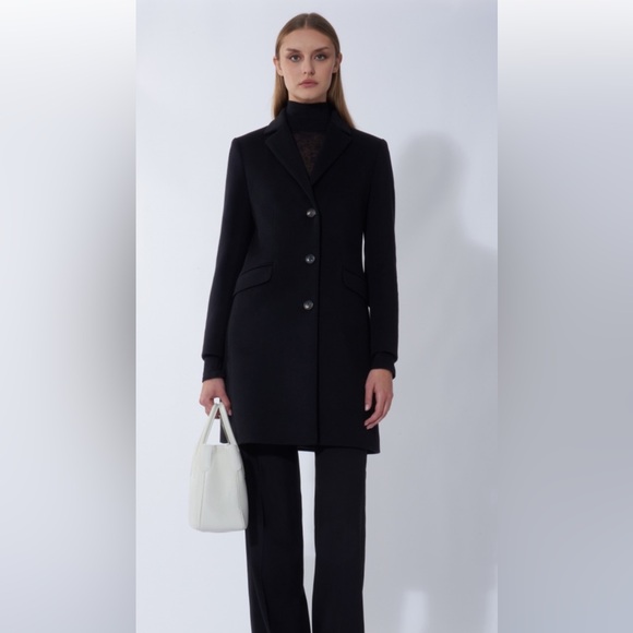 Cinzia Rocco Elegant Black Women's Coat - Picture 2 of 6